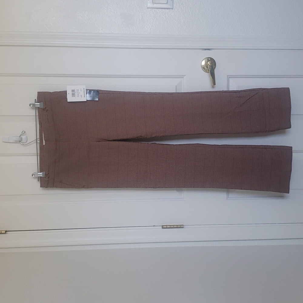 89th & Madison Brown checker pants NWT